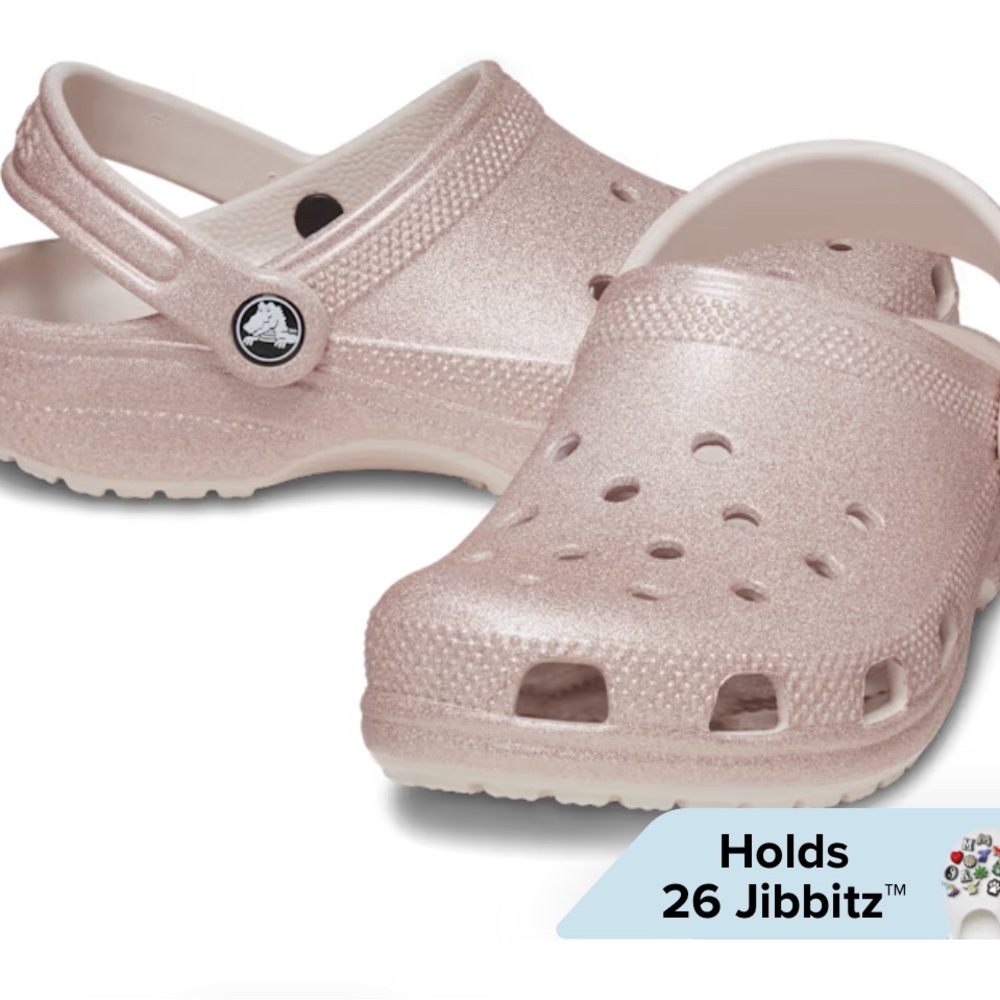 Baby/toddler crocs quartz glitter